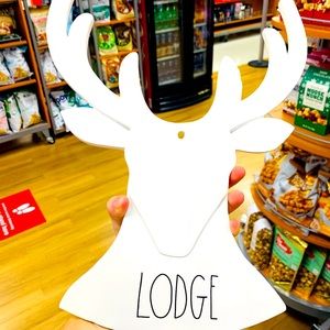 Rae Dunn lodge reindeer hanging decor